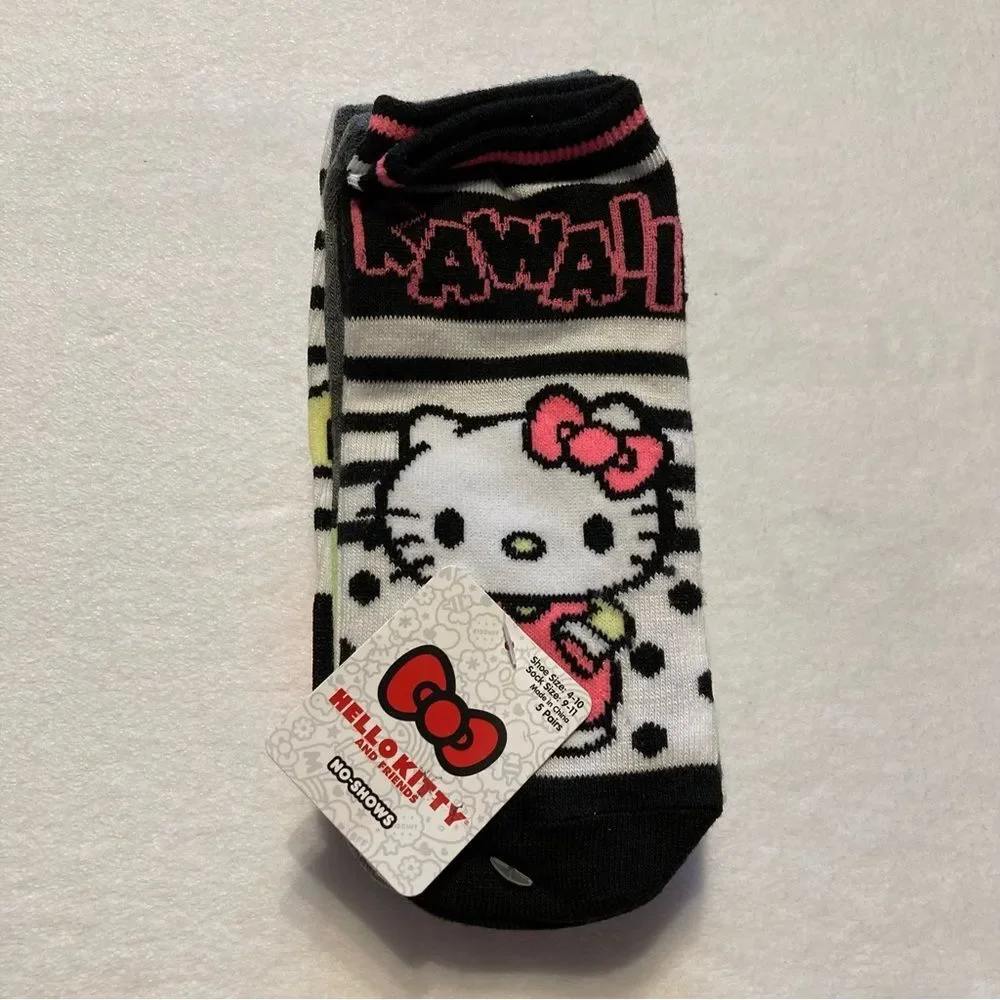 NWT Hello Kitty and Friends Sanrio 5 Pair No Show Socks